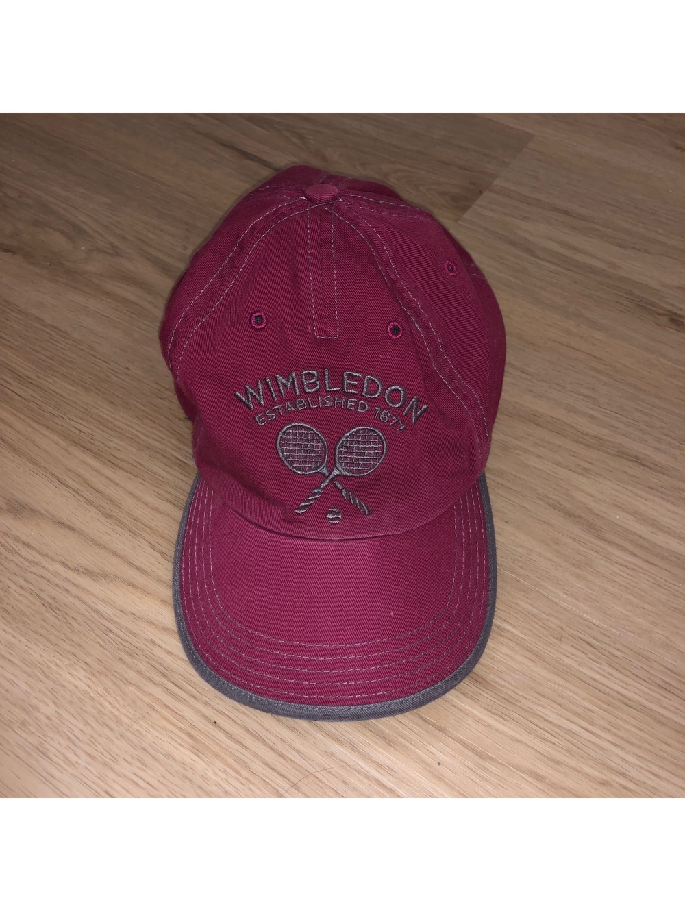 VINTAGE WIMBLEDON 1877 OFFICIAL AELTC HAT ALL ENGLAND LAWN TENNIS CLUB RED CAP